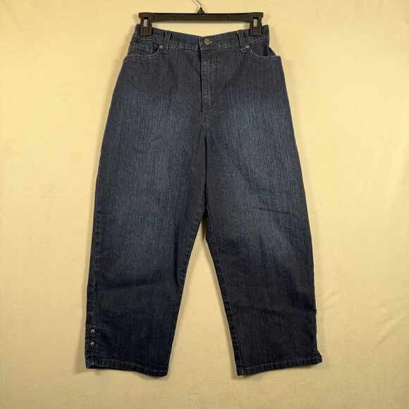 Gloria Vanderbilt Denim - Gloria Vanderbilt Amanda Capri Jeans Womens 12 Blue Denim Stretch High Rise Elas